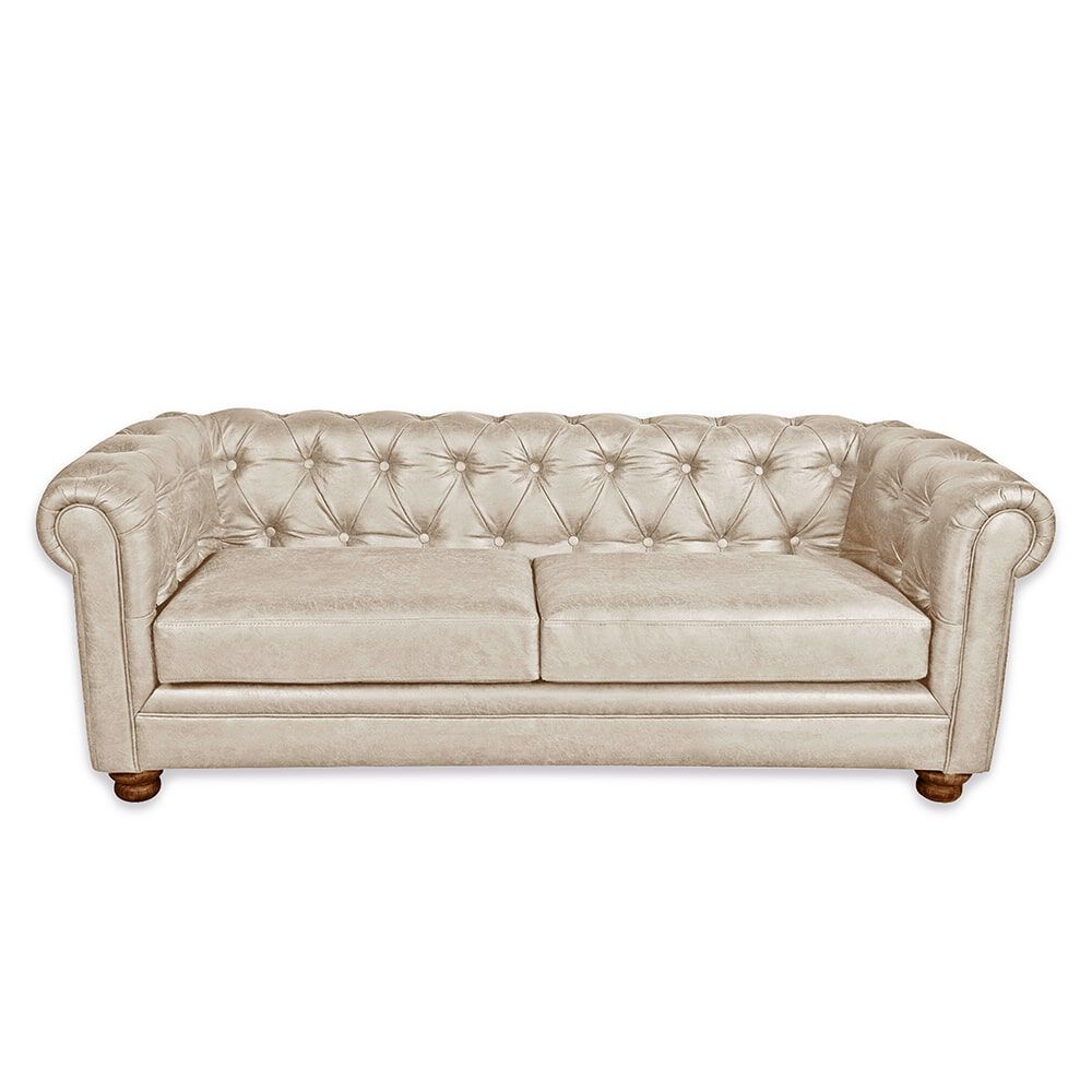 Sofa Florencia 3 Cuerpos Cuero Colorado Beige image number 0.0