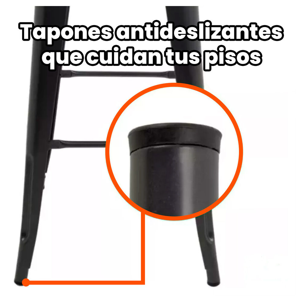 Taburete En Acero Ideal Para Bares Cocina Y Restaurante image number 2.0
