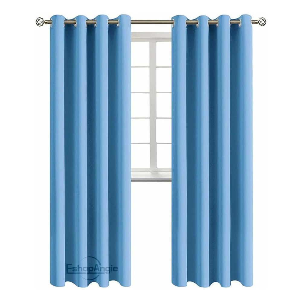 Cortina Blackout 140x220 Cm Azul Cielo 100% Poliéster image number 0.0