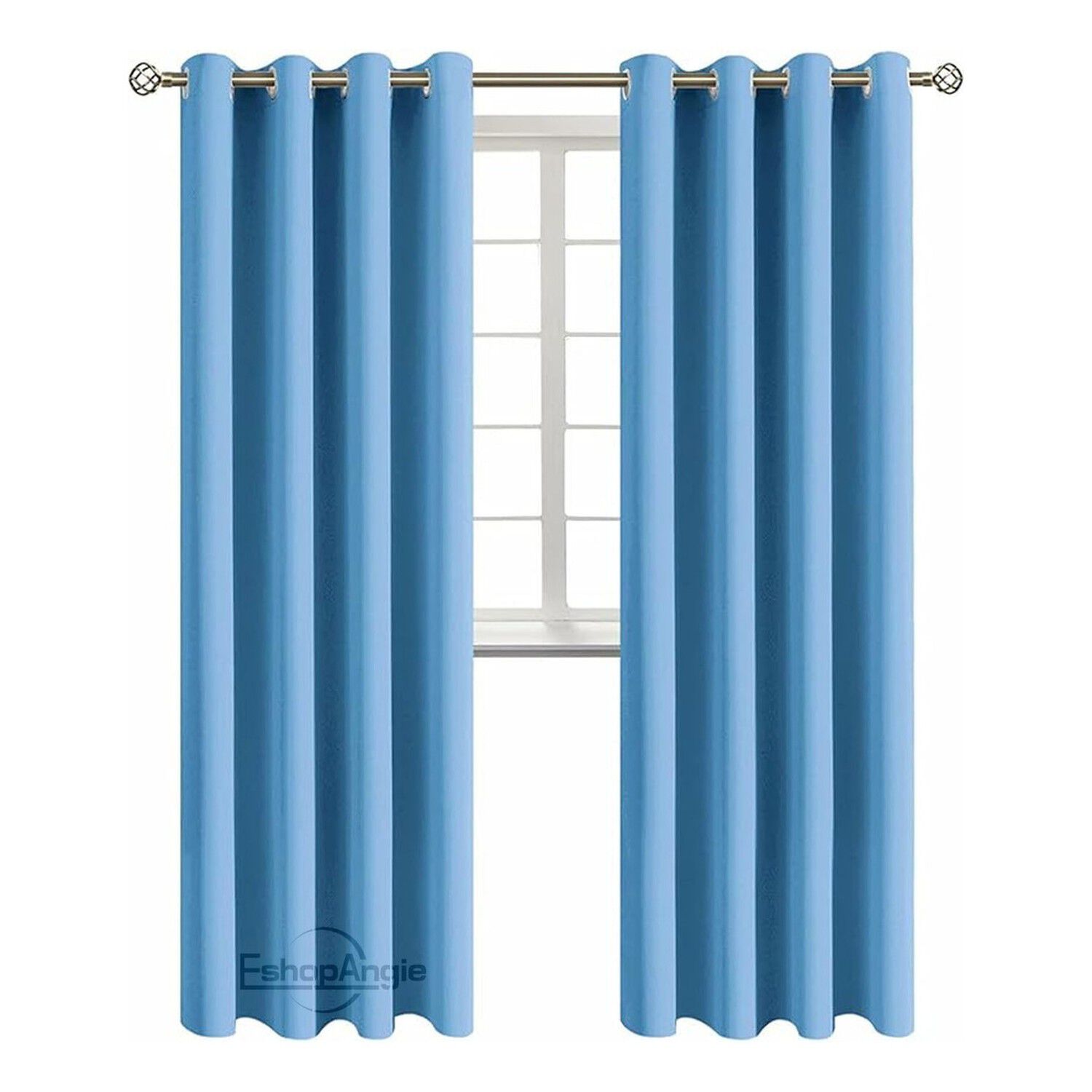 Cortina Blackout 140x220 Cm Azul Cielo 100% Poli&eacute;ster image number 0.0