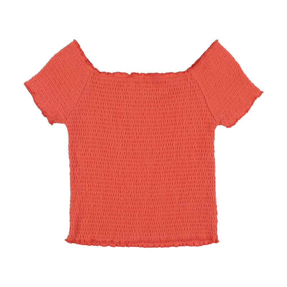 Polera Crop Panal Manga Corta Cuello Cuadrado Mujer Freedom image number 1.0