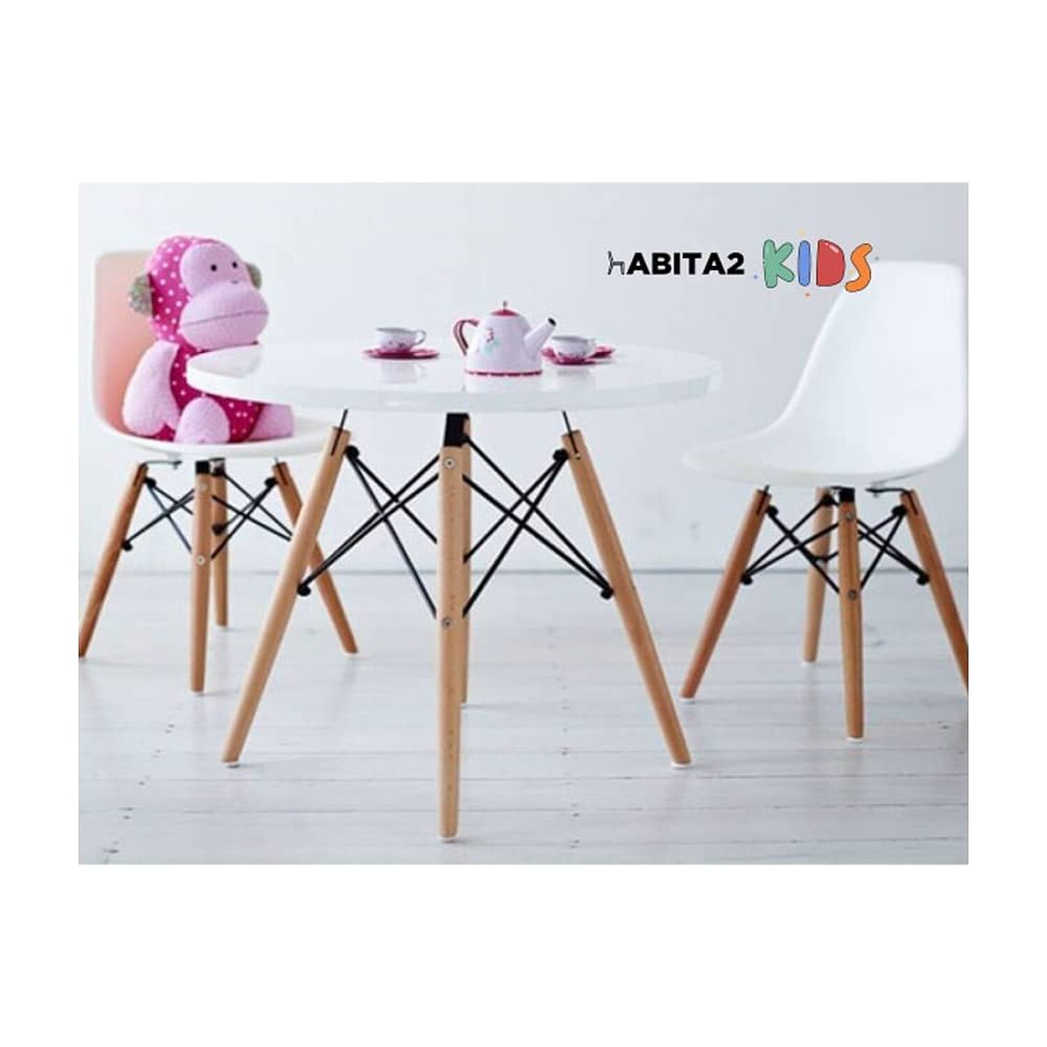 Mesa Eames Infantil 60cm Blanca image number 3.0