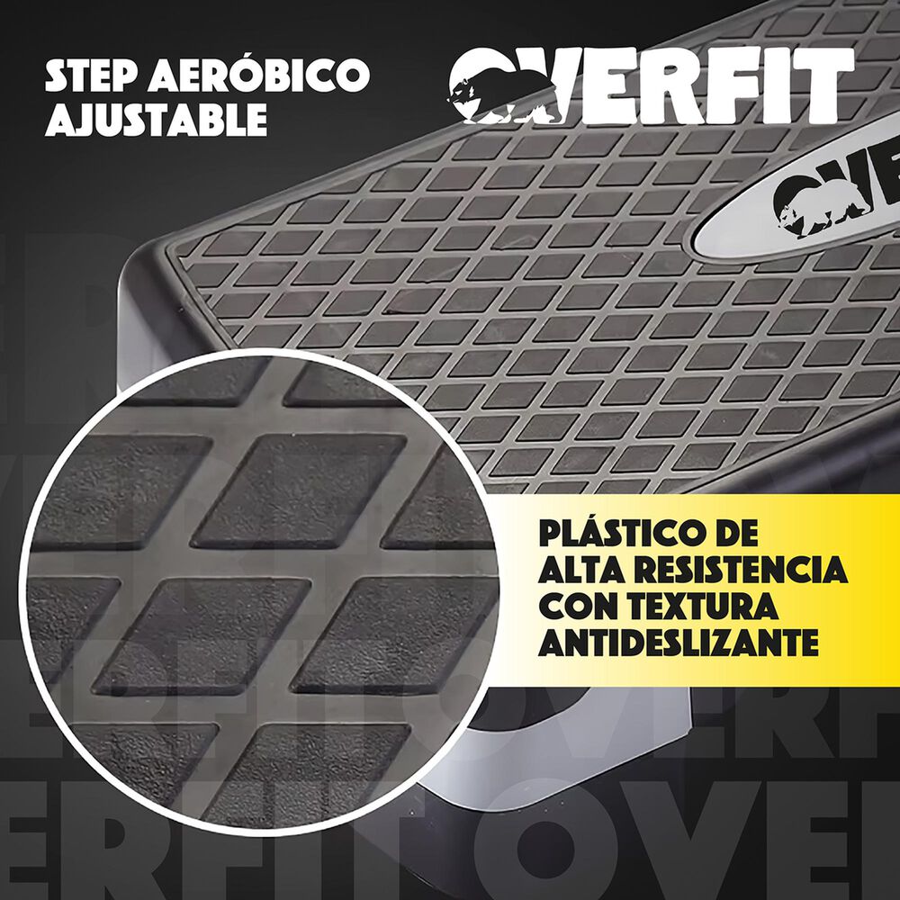 Step Aer&oacute;bico Ajustable 2 Niveles Antideslizante Overfit image number 3.0