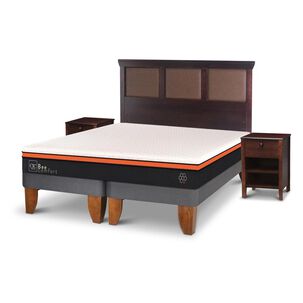 Cama Europea Cic Bee Comfort / 2 Plazas / Base Dividida + Set De Maderas