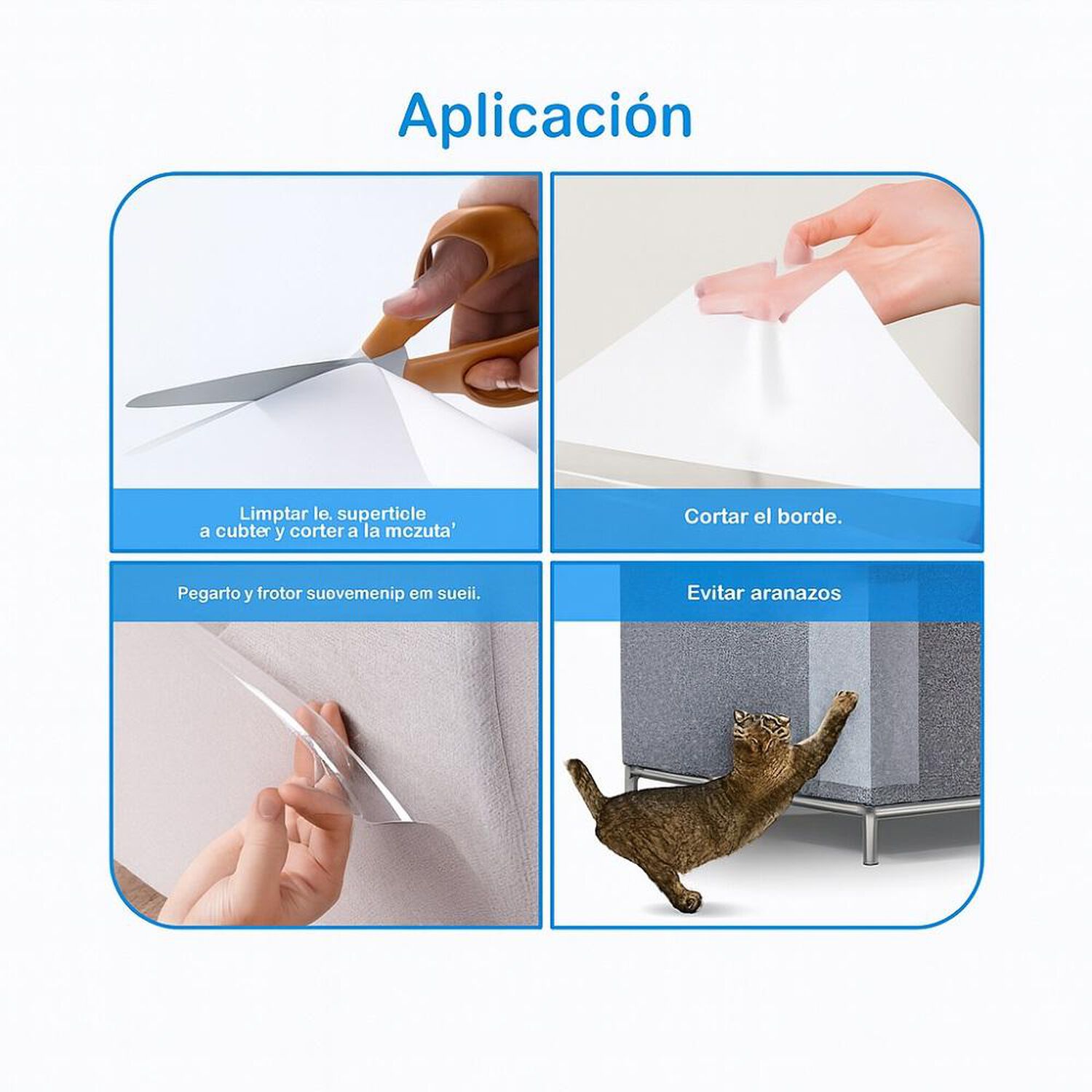 Pegatina Protectora Antiara&ntilde;azos Para Sof&aacute;,protector De Gato image number 3.0