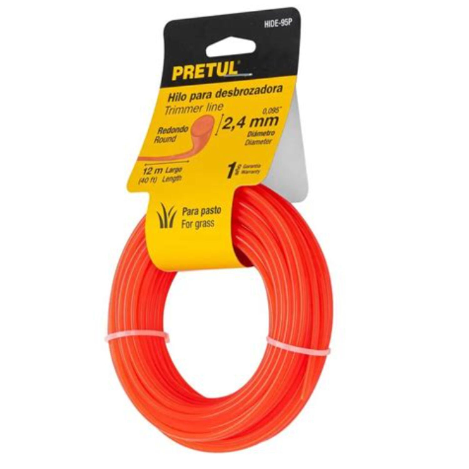 Hilo Nylon Para Orilladora 24mm X 12m Pretul-truper image number 0.0
