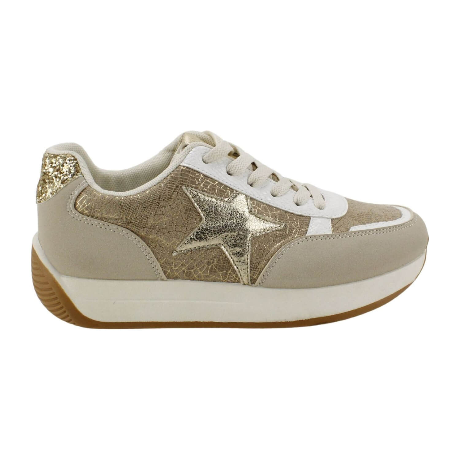 Zapatilla Urbana Mujer New Walk Lrw-043 Beige image number 0.0