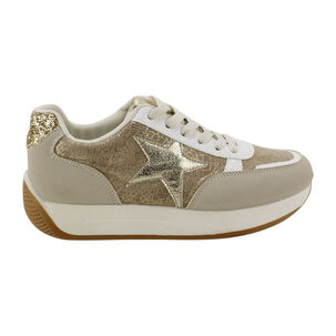 Zapatilla Urbana Mujer New Walk Lrw-043 Beige