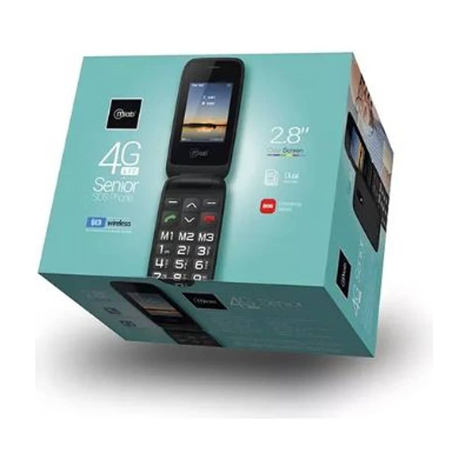 Telefono Senior Mlab 9204 Shell 4g Sos 2.8 Pulgadas Negro image number 0.0