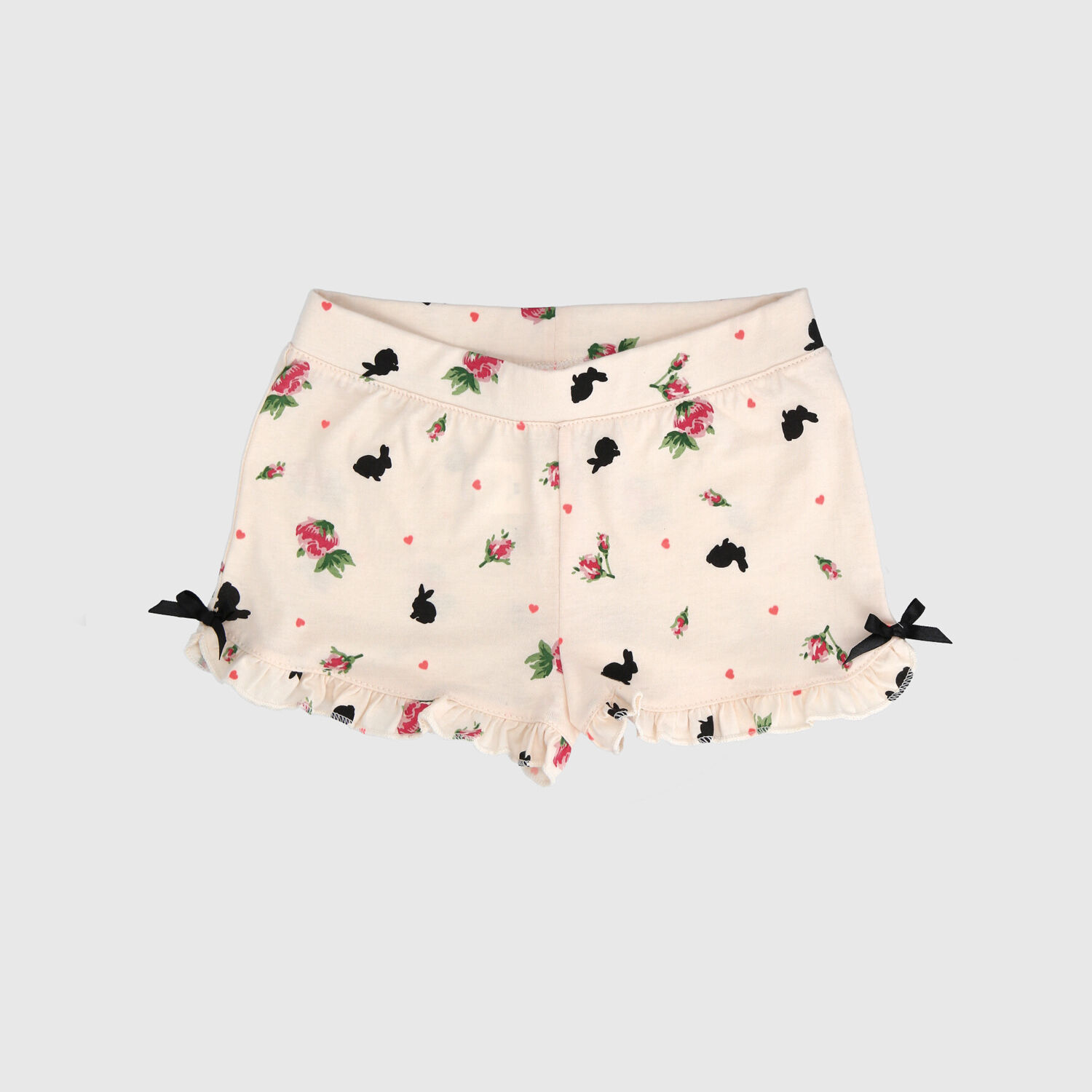 Short Beige Con Vuelos Algod&oacute;n Peruano image number 0.0