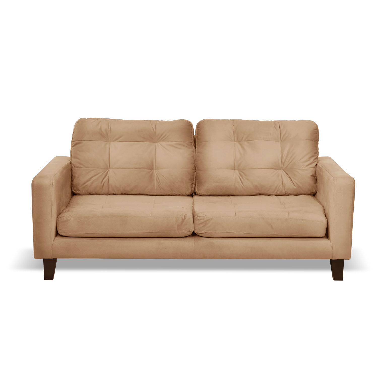 Sofa Napoles 3 Cuerpos Tela Velvet Beige image number 0.0