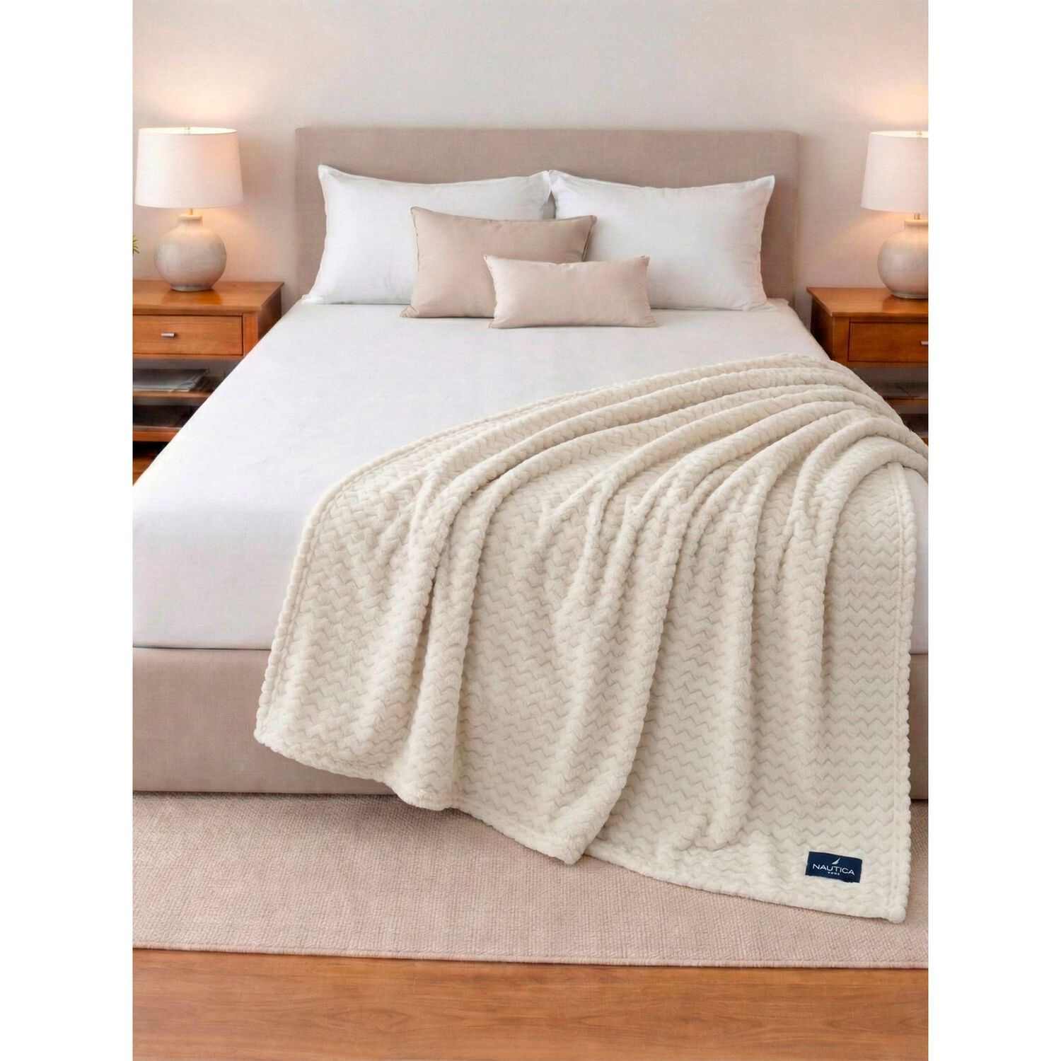 Manta De Cama Nautica Home Jacquard Franela Suave 127x178cm image number 6.0