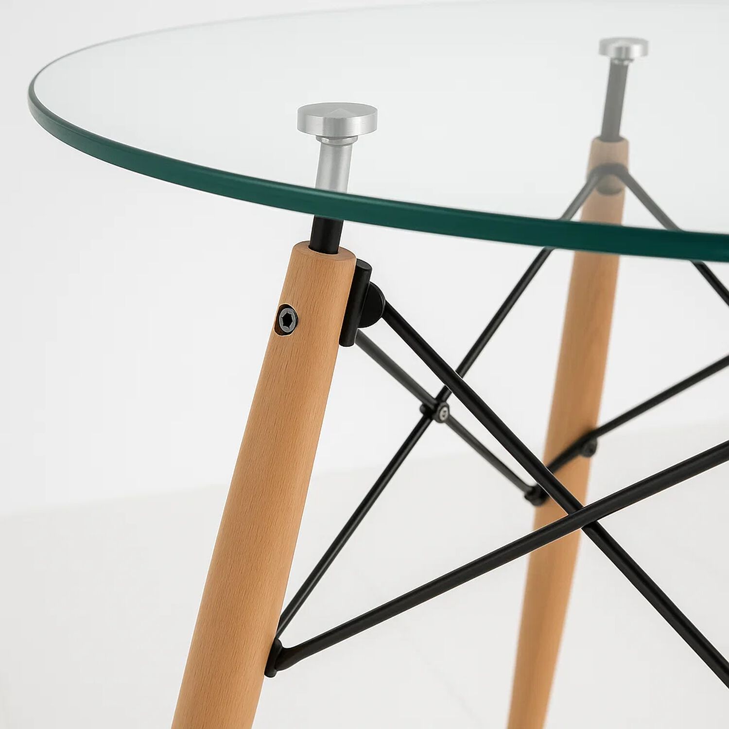 Mesa De Comedor Eames 80cm Redonda Vidrio image number 5.0