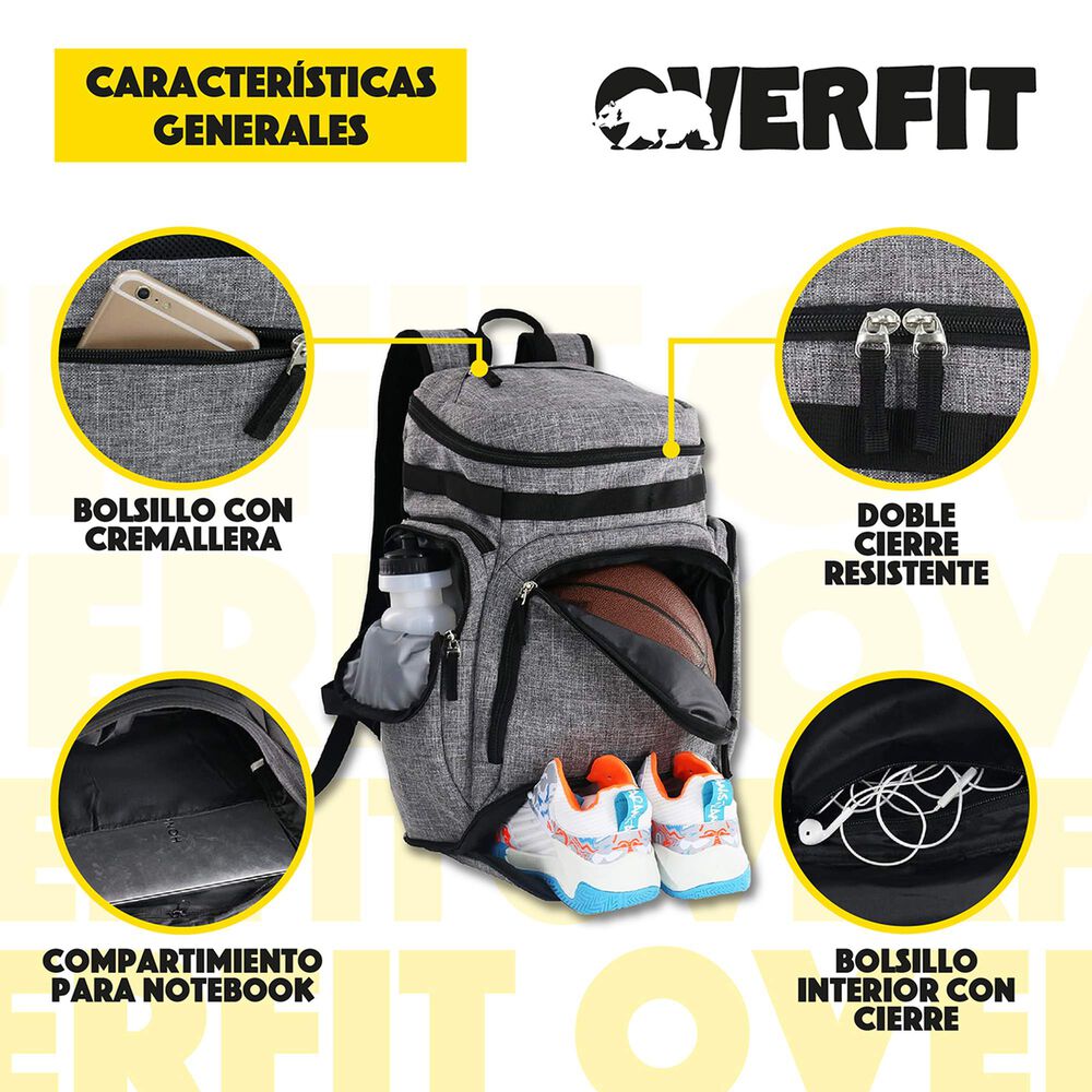 Mochila Deportiva Basketball Edition By Overfit image number 2.0
