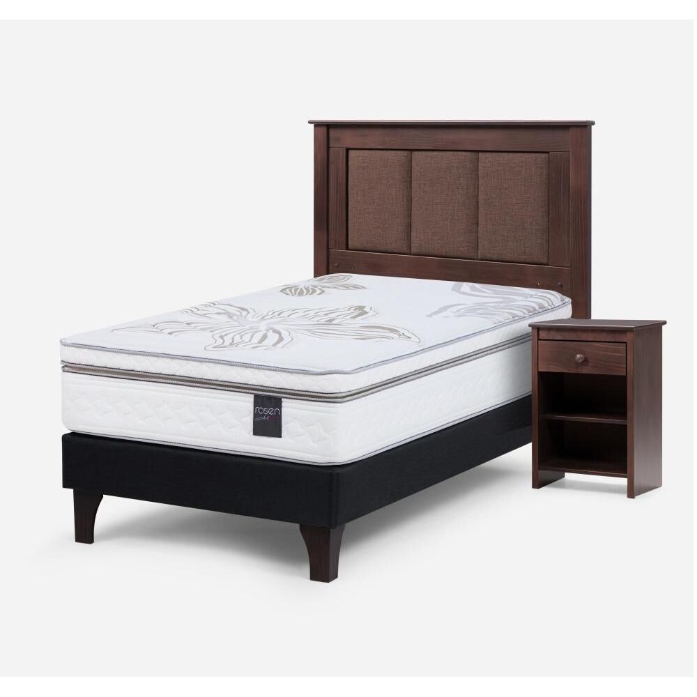 Cama Europea Rosen Art 4 / 1.5 Plazas / Base Normal + Set De Maderas image number 1.0
