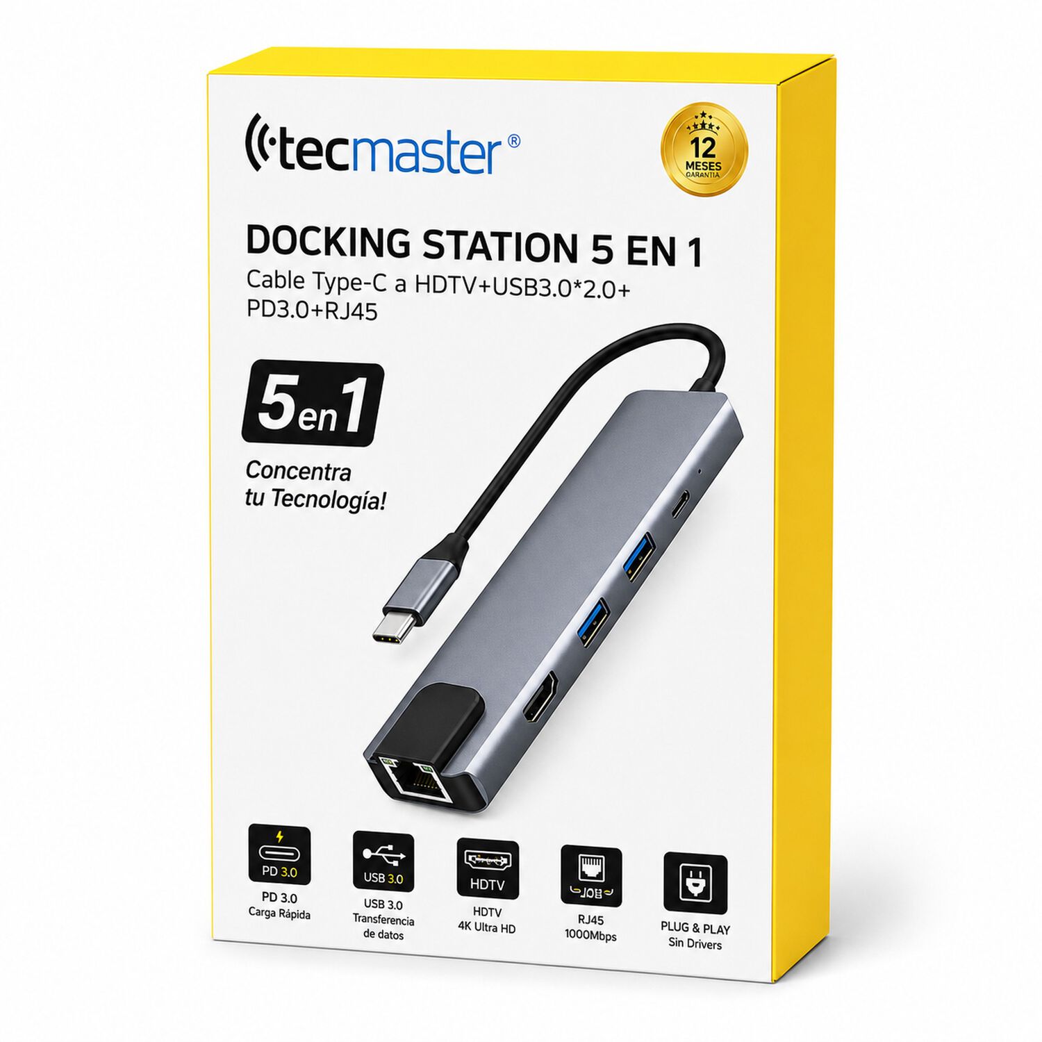 Docking Station Type-c 100w + Hdmi 4k+ Ethernet+ Hub Usb 3.0 image number 7.0