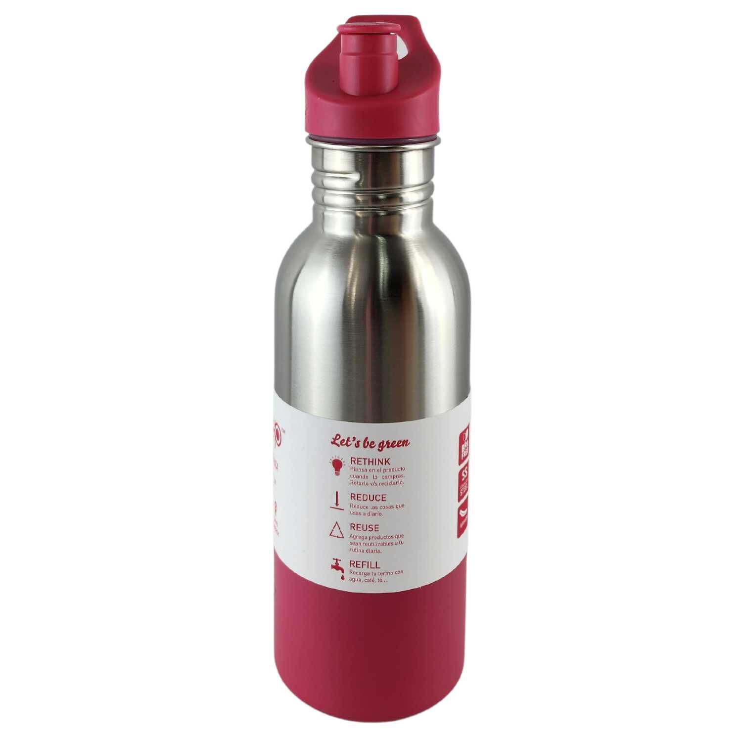 Botella Metalica Keep 600ml Keep Bebidas Deporte Rosa image number 2.0