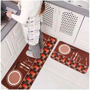 Pack De 02 Alfombra Para Cocina Con Antideslizantes Md09