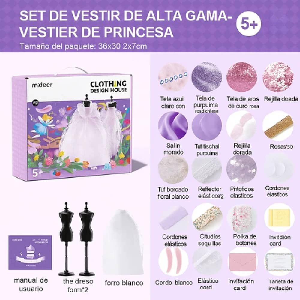Kit Dise&ntilde;o De Moda Juego Infantil De Vestuario Costura image number 3.0