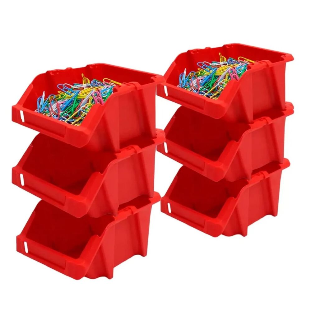 Set X 6 Organizadores Apilable #10 / Rojo Reyplast image number 2.0
