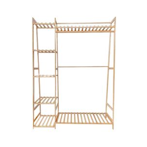 Perchero Organizador De Madera 5 Niveles 110x40x140 Cm