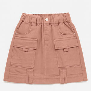 Falda Cargo Niña Con Bolsillos Moda Infantil 2025