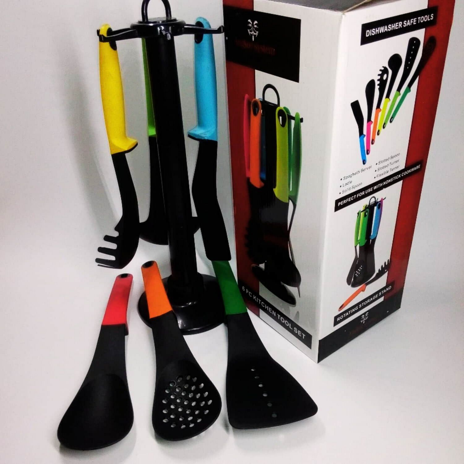 Set 6 Utensilios Cocina Antiadherentes Mango Silicona image number 3.0