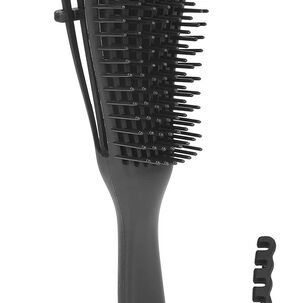 Mini Cepillo Flexible Desenredante Y Definidor De Rizos Negro
