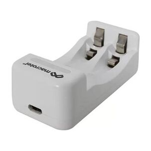 Cargador Pilas Macrotel + 2 Pilas Aa 2500mha Recargable 668