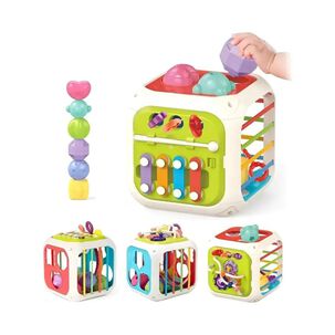 Cubo Did&aacute;ctico 7 En 1 Beb&eacute; Clasificador Formas Juguete Educativo