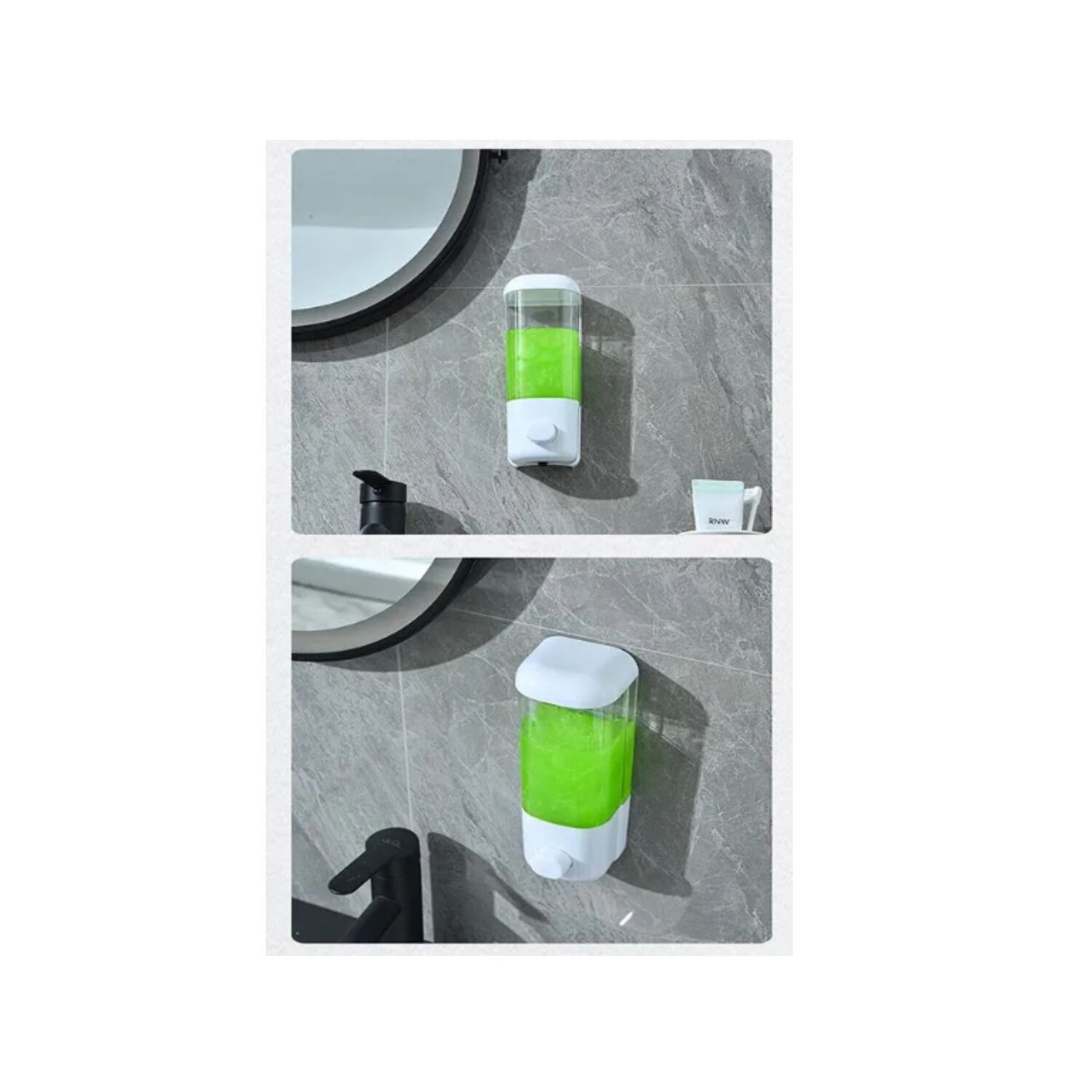 Dispensador De Pared Para Jab&oacute;n Liquido 500ml Manual Ba&ntilde;o image number 6.0
