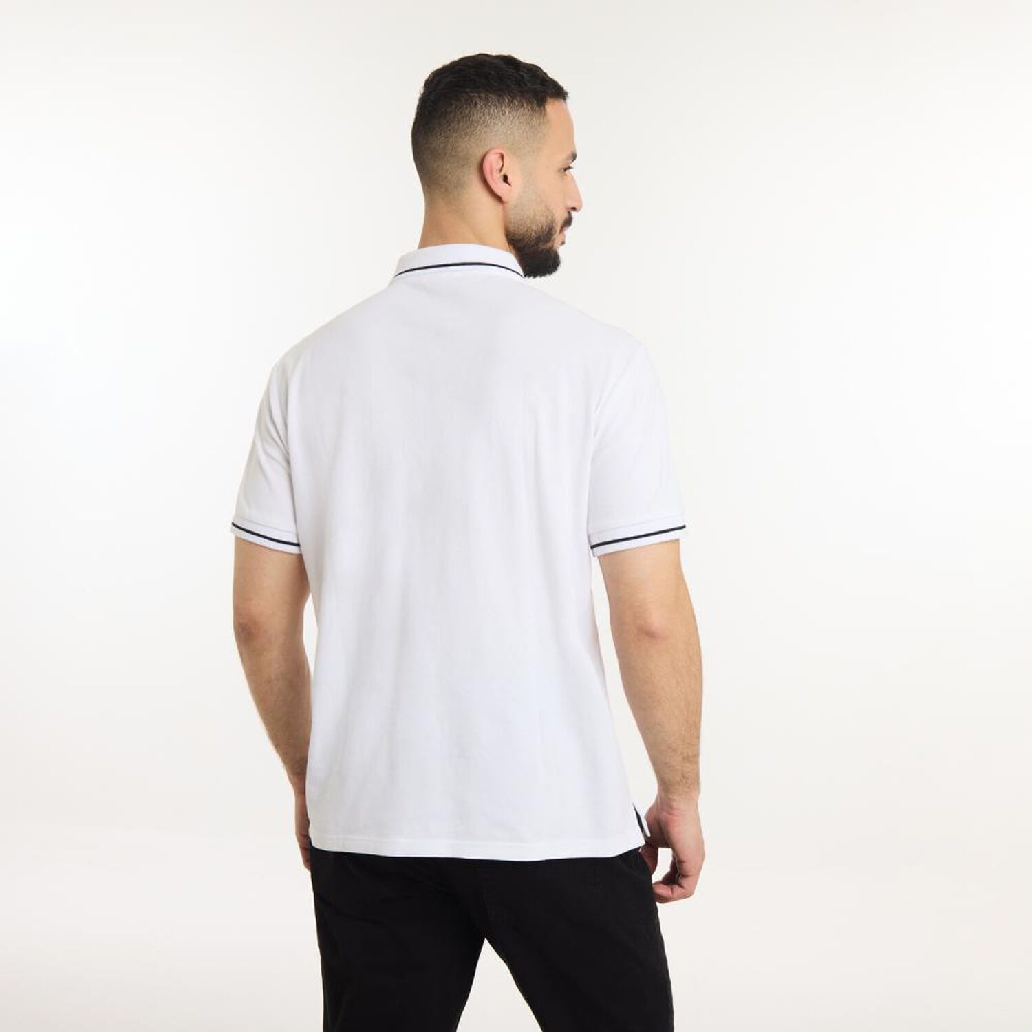Polera Manga Corta Piqu&eacute; Hombre Az Black image number 3.0