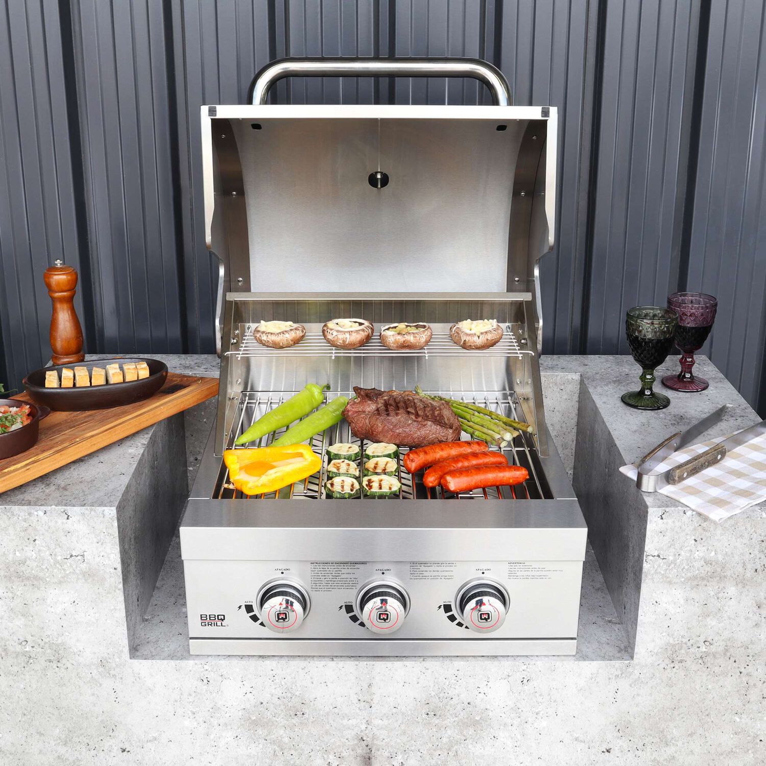 Parrilas A Gas Empotrada 3q Nebraska Bbq301e Bbq Grill image number 7.0