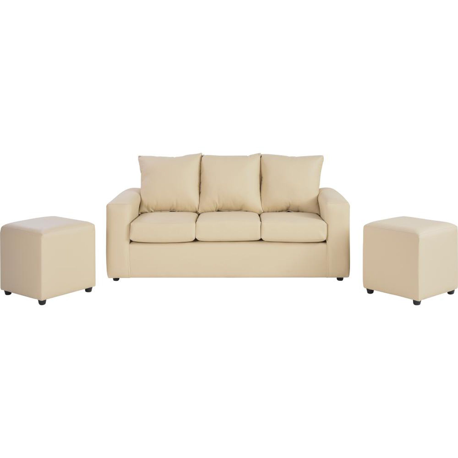 Juego De Living Bodevir Kendy / 3 Cuerpos + 2 Pouf image number 1.0