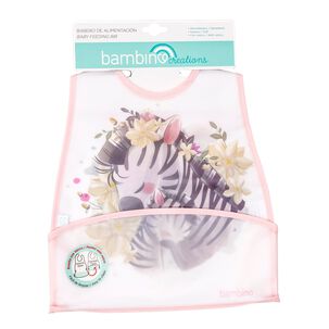 Babero De Alimentacion Fucsia Cebra Ni&ntilde;a