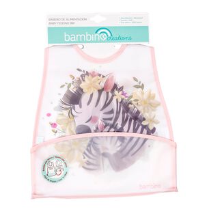 Babero De Alimentacion Fucsia Cebra Ni&ntilde;a