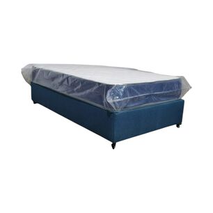 Box Americano De Plaza Lino Azul Con Colchon
