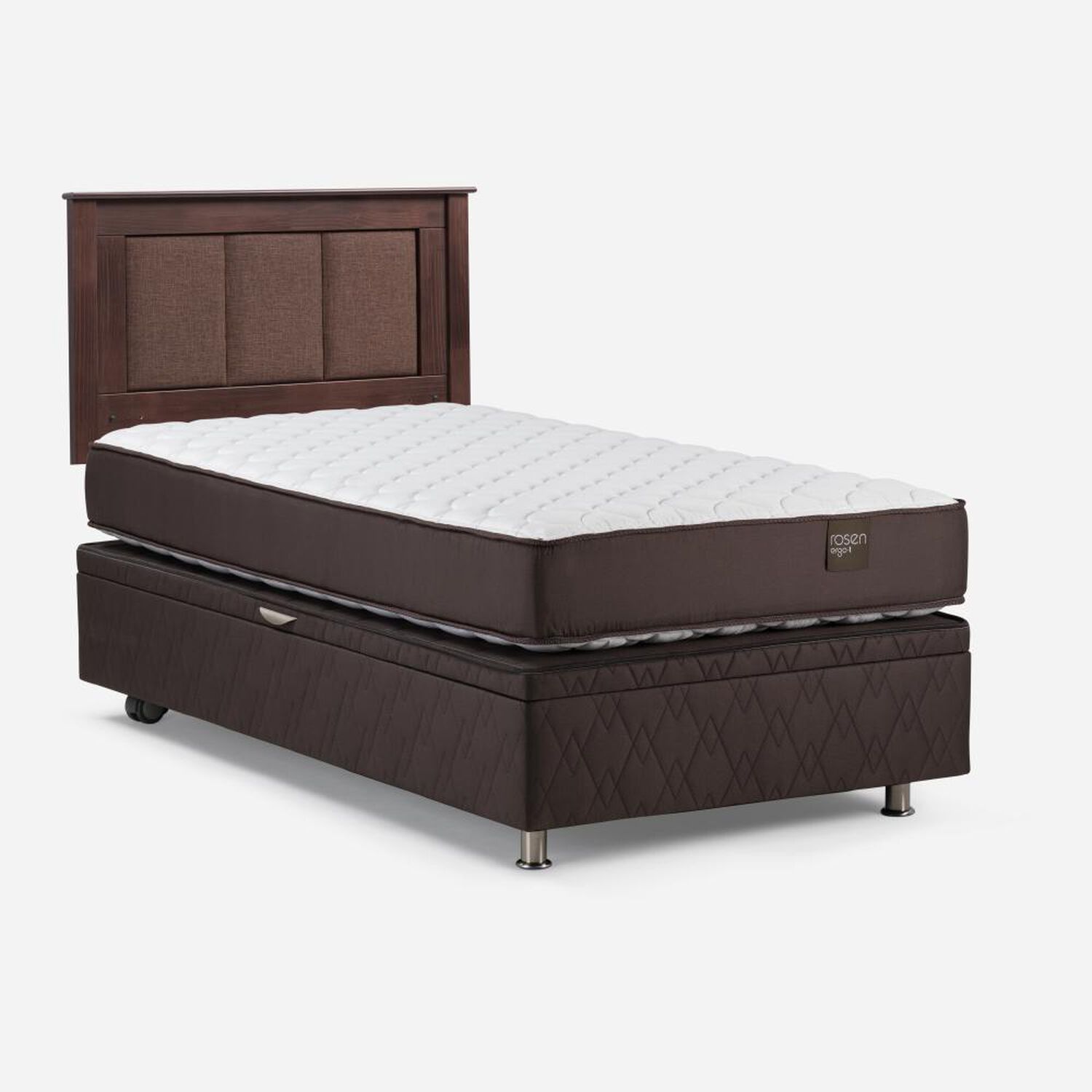 Cama Ba&uacute;l Rosen Ergo T / 1.5 Plazas / Base Normal + Respaldo Rachel image number 2.0
