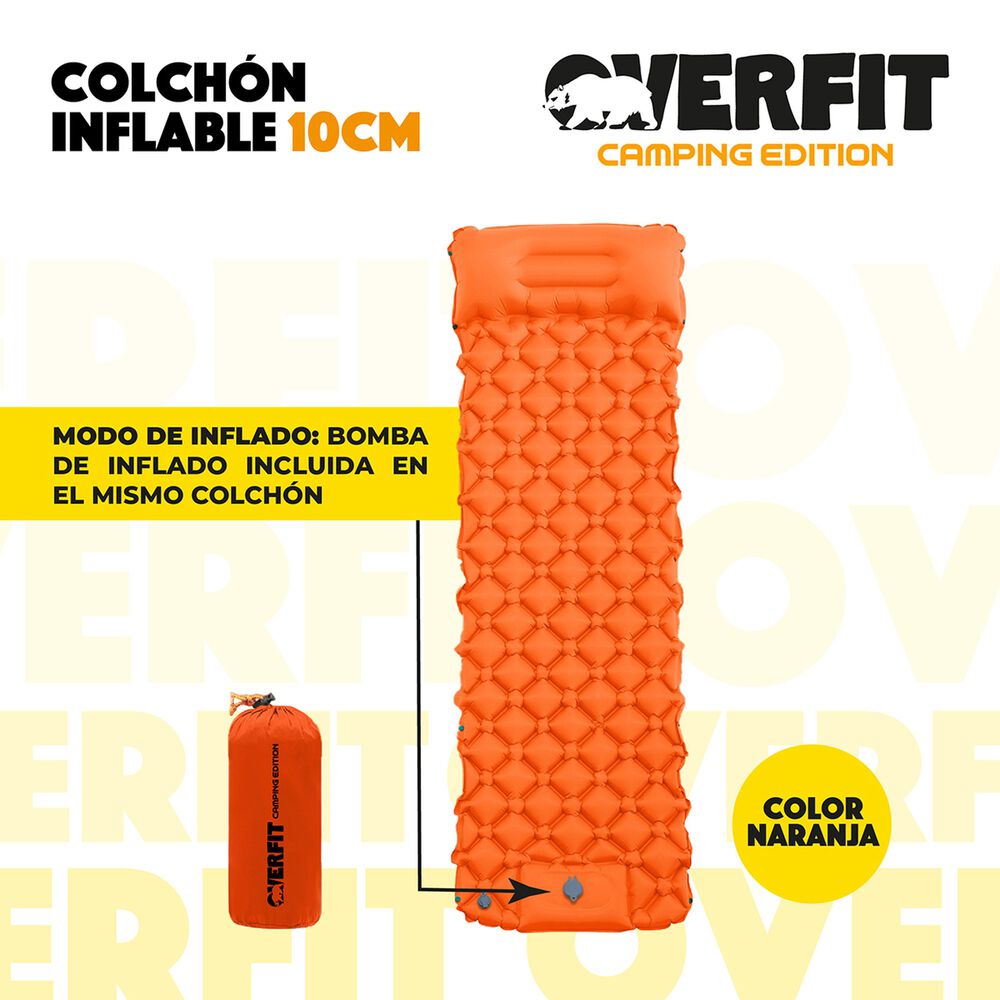 Colchoneta Inflable Individual Camping Overfit Light 10cm image number 1.0
