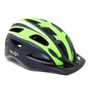Casco Radical Mountain Mtb Con Luz Matt Negro Verde L 58-61cm