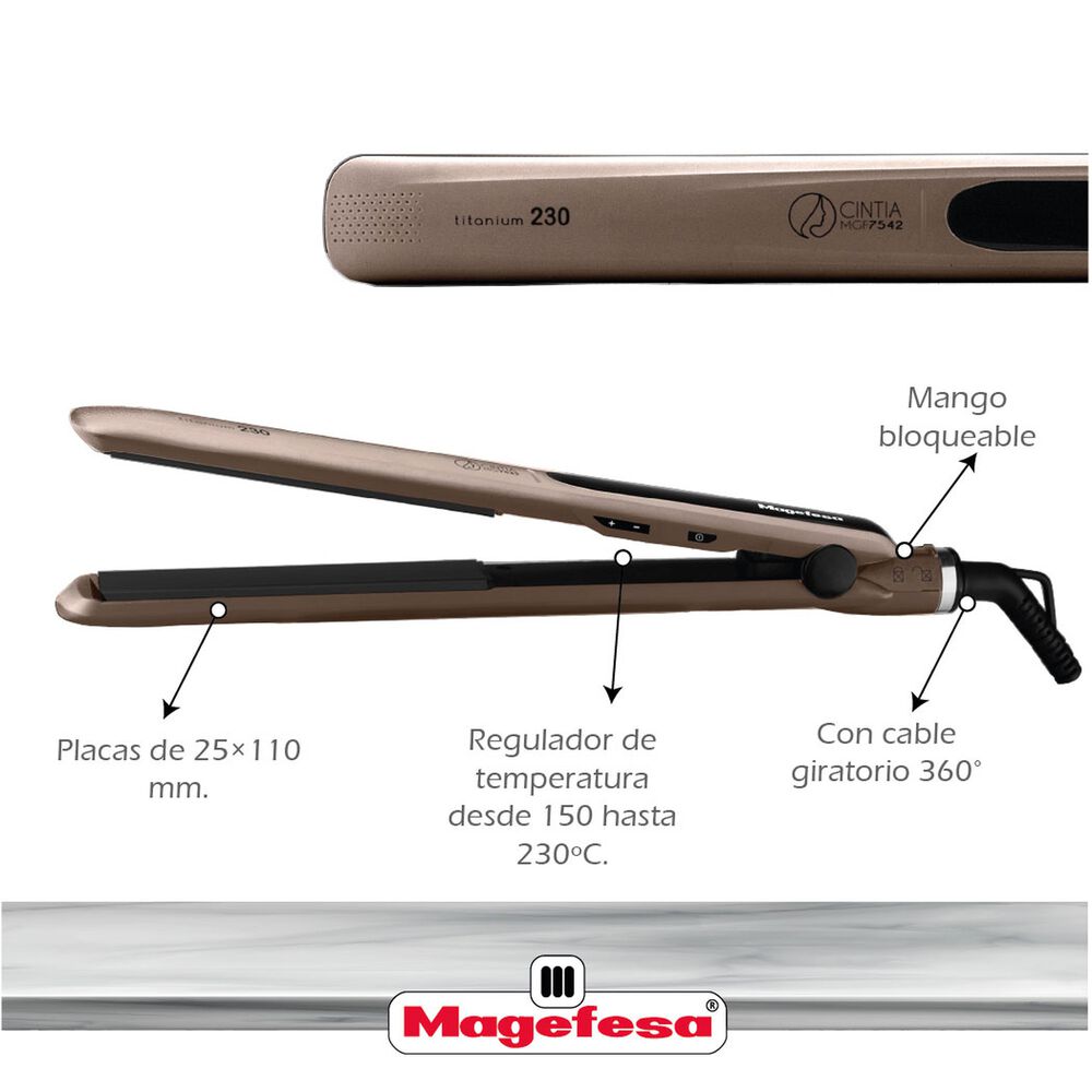 Plancha De Pelo Magefesa Cintia Mgf7542 image number 3.0