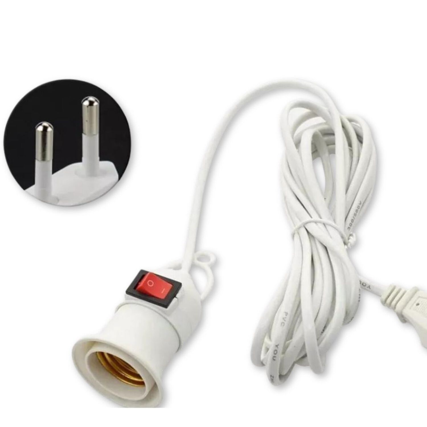 Soquete E27 Con Enchufe Interruptor Cable 8 Metros image number 3.0