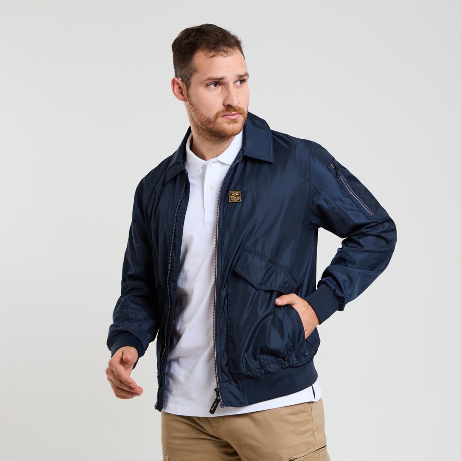 Chaqueta Lisa Regular Hombre Peroe image number 2.0