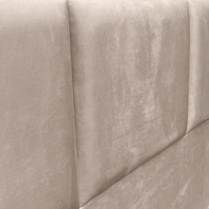 Respaldo De Cama Block Felpa Beige 1,5 Plazas