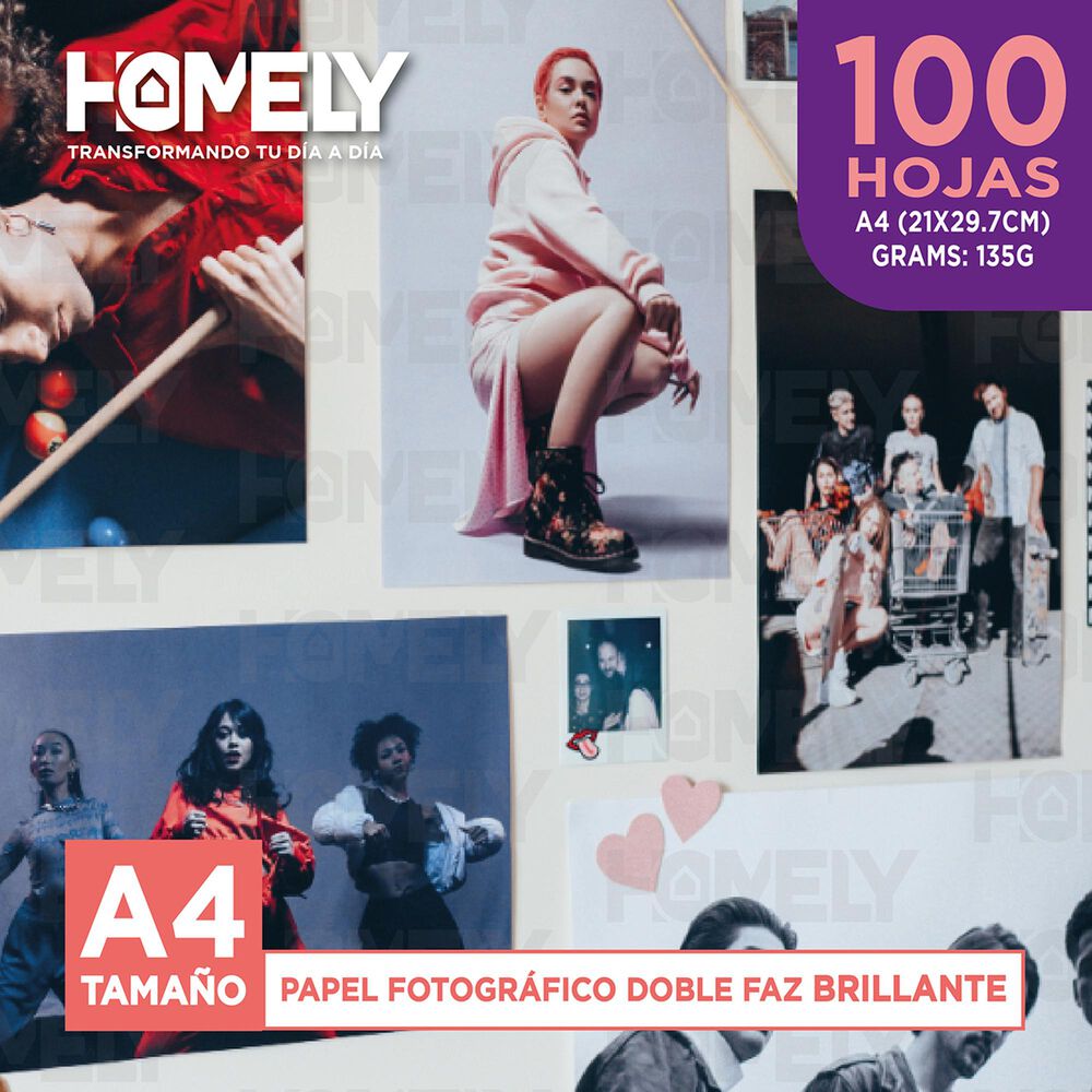 Papel Fotografico A4 Doble Faz Camara Foto Homely 100 Unidad image number 4.0