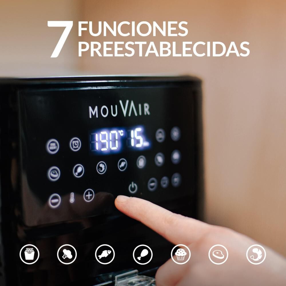 Freidora De Aire Mouvair Gourmet 5.5 L + Molde De Silicona image number 5.0