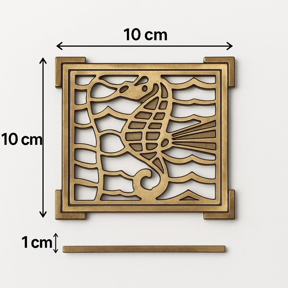 Rejilla Pileta Cuadrada 100mm Bronce Acero Inoxidable Poli image number 4.0