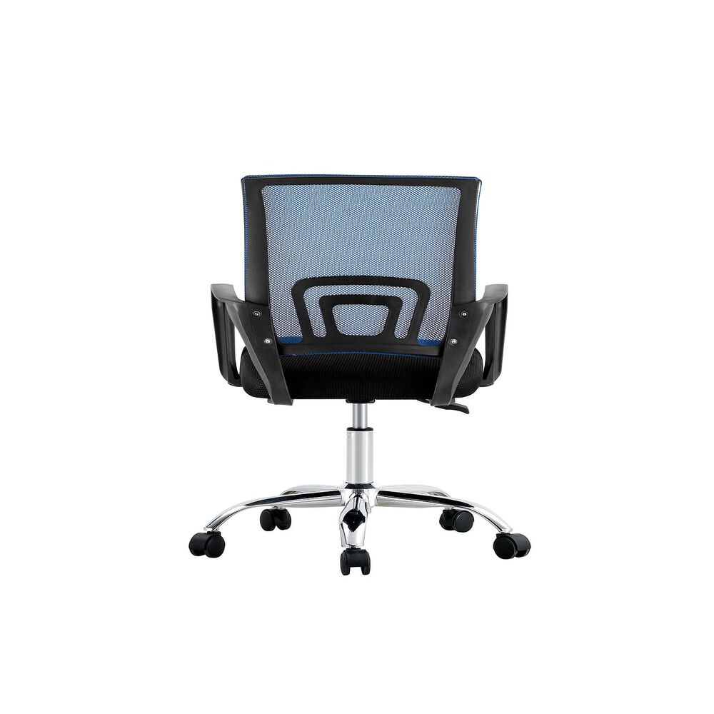 Silla De Oficina Ejecutiva Nueva York Ergonomica Respaldo Malla Azul Bm-520mb Arthome image number 4.0