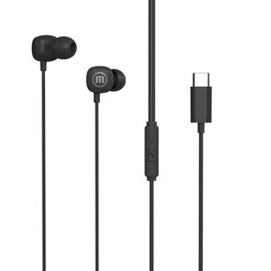 Pack 12 Aud&iacute;fonos Maxell Tipo C Square Negro