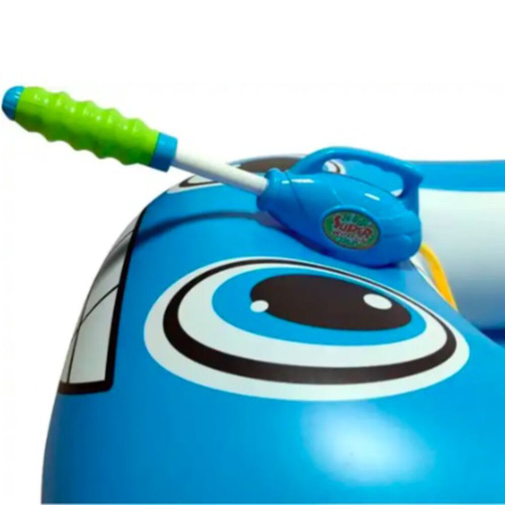 Flotador Autito Inflable Con Pistola Lanza Agua Azul image number 2.0
